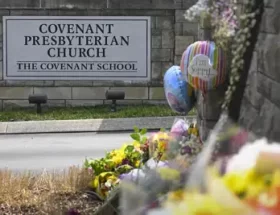 FLOWERS OUTSIDE THE COVENANT SCHOOL (AP NEWS)